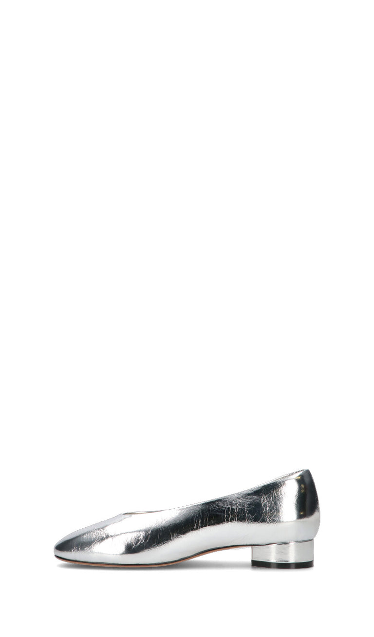 LOAFER Ballerina donna argento in pelle