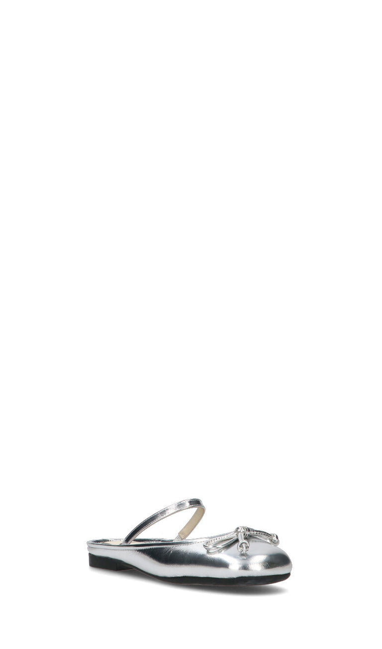 LOAFER Ballerina donna argento in pelle