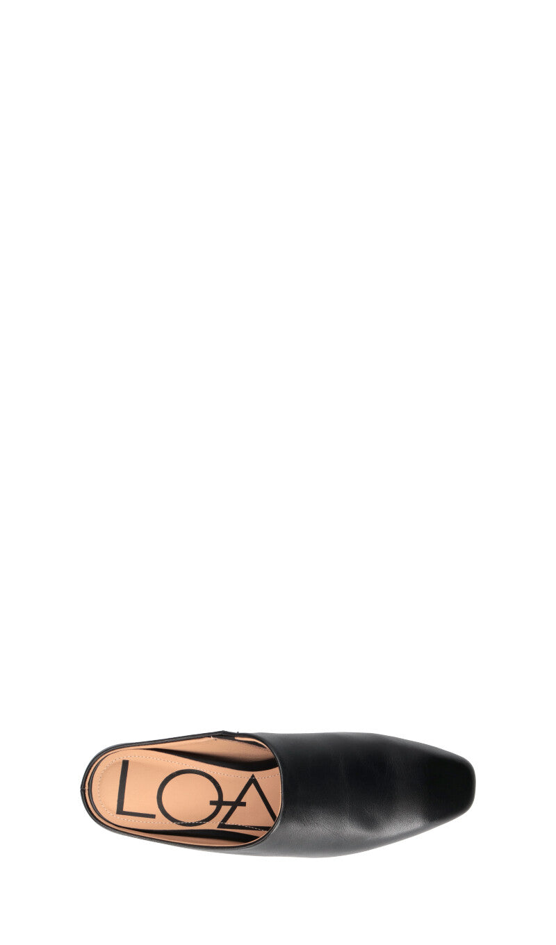 LOAFER Sabot donna nera in pelle