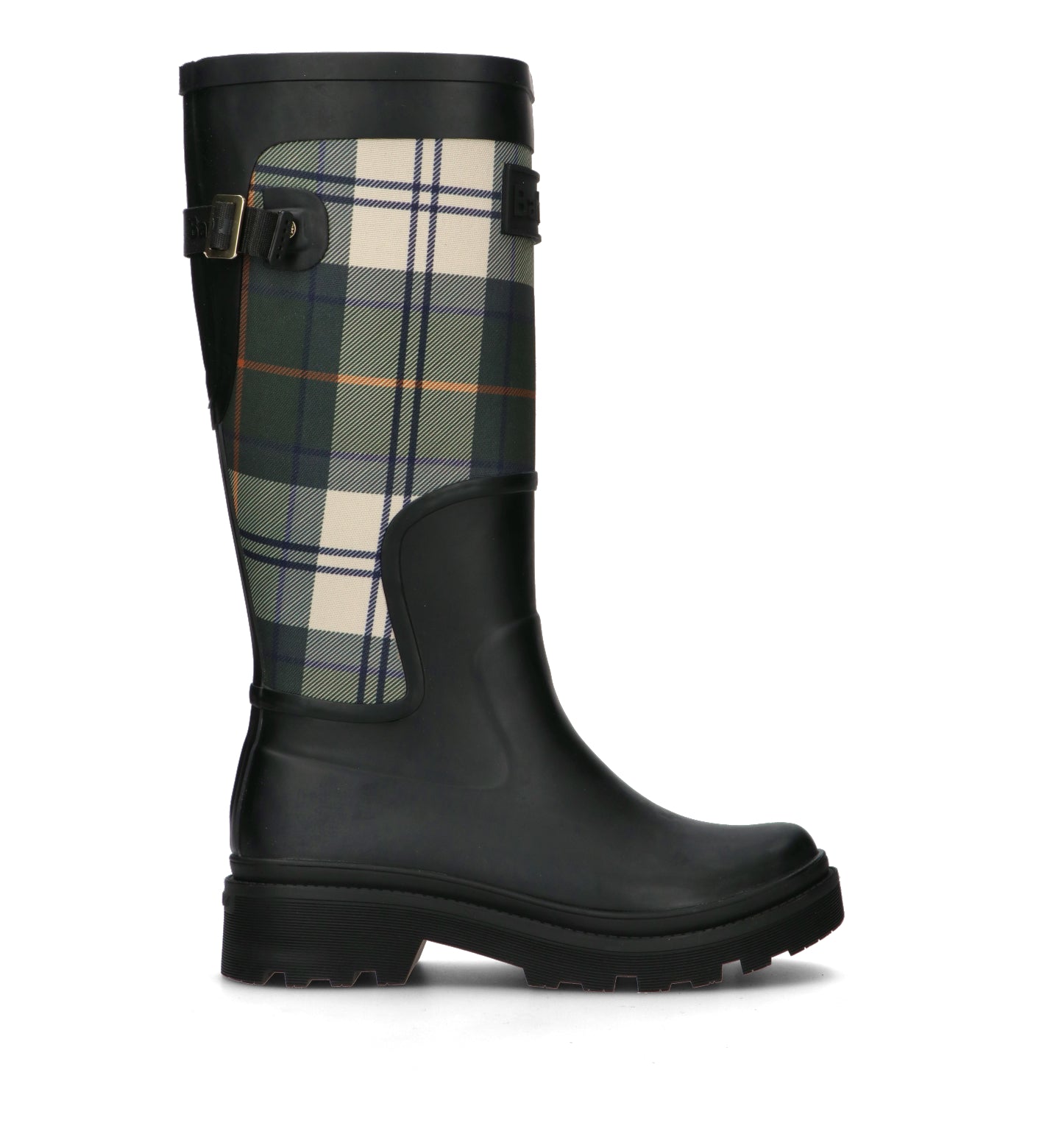 BARBOUR Stivale donna nero/tartan