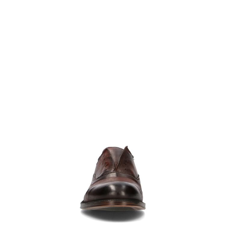 LORENZO TERRA Stringata uomo cognac in pelle