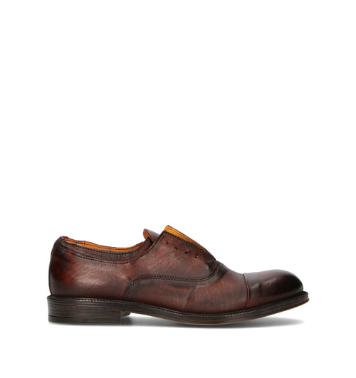 LORENZO TERRA Stringata uomo cognac in pelle