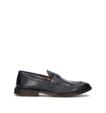 LORENZO TERRA Mocassino uomo blu in pelle