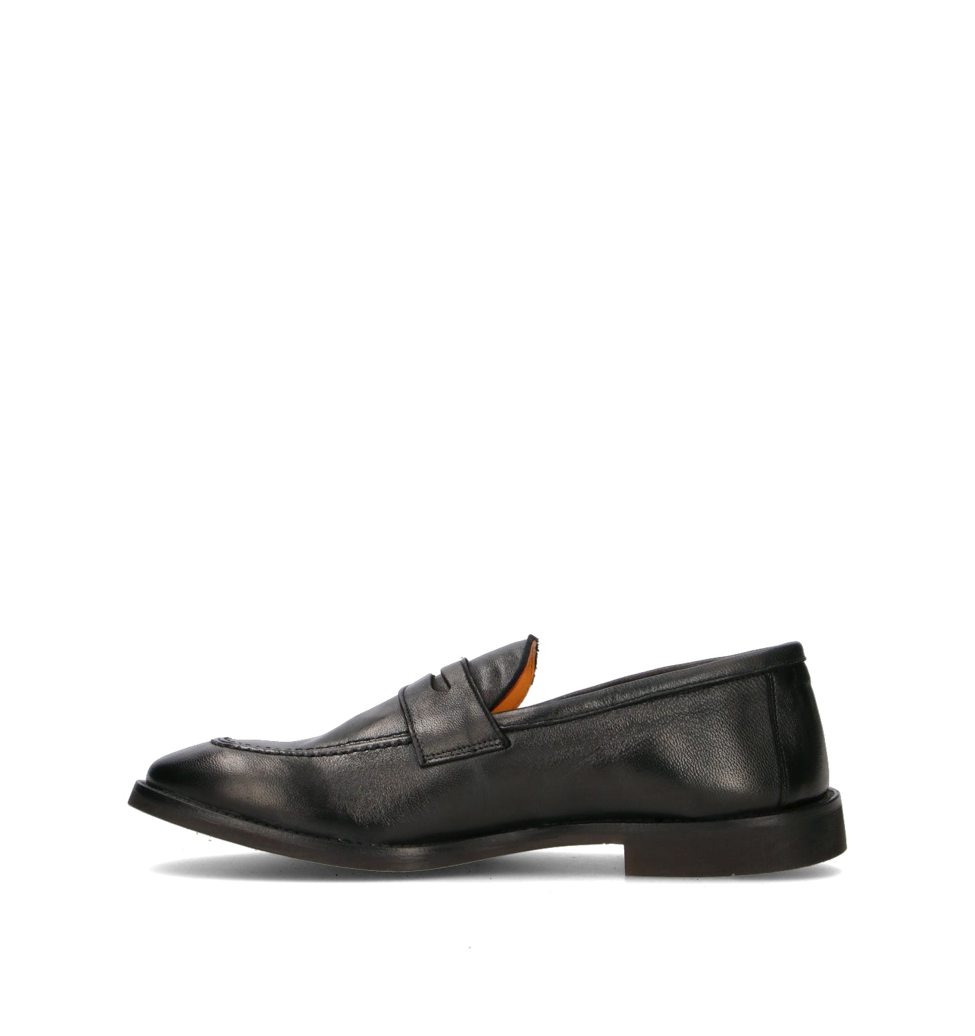 LORENZO TERRA Mocassino uomo nero in pelle