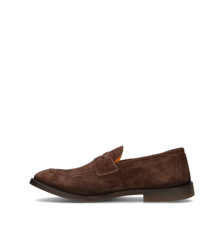 LORENZO TERRA Mocassino uomo testa di moro in suede