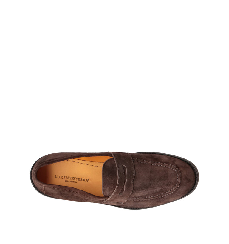 LORENZO TERRA Mocassino uomo testa di moro in suede