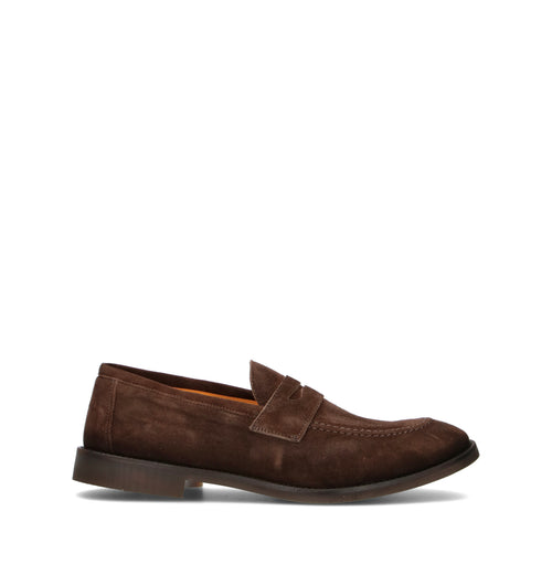 LORENZO TERRA Mocassino uomo testa di moro in suede