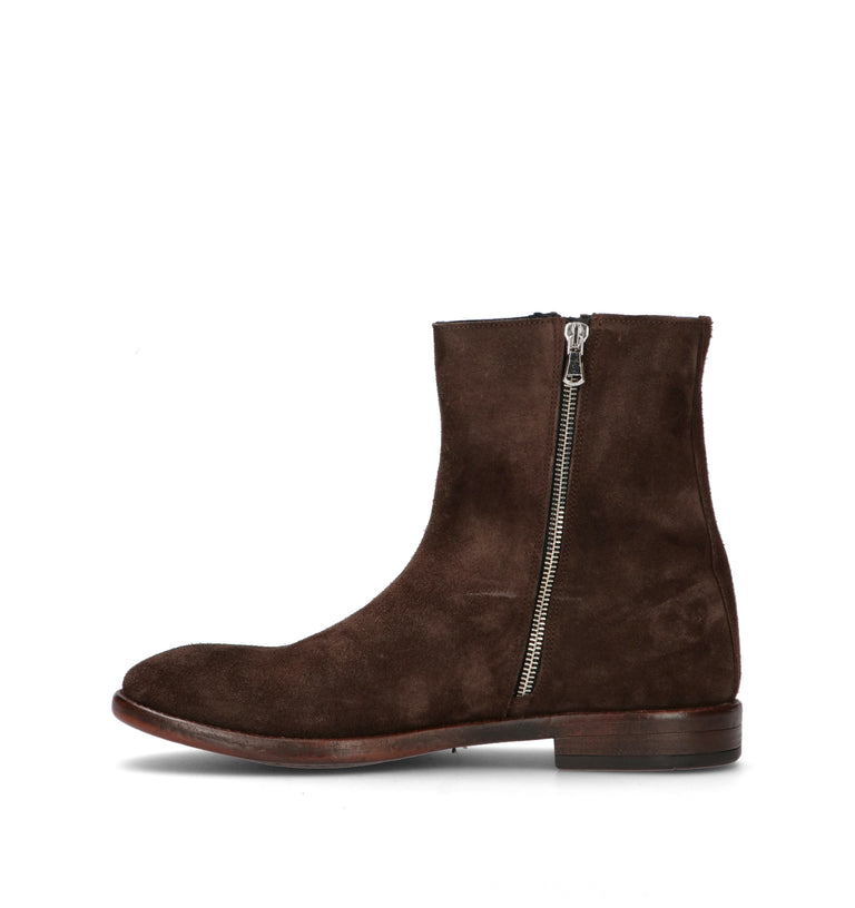 LORENZO TERRA Tronchetto donna testa di moro in suede