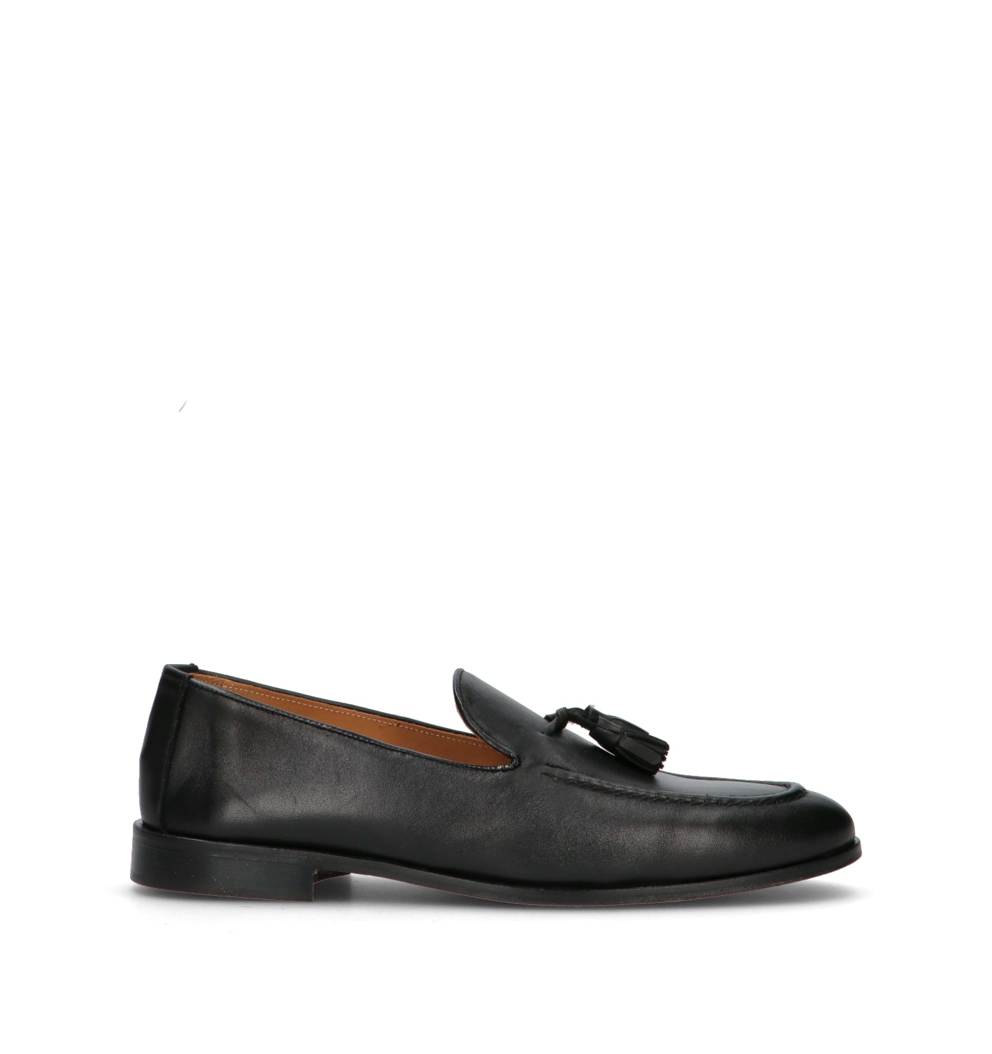 LORENZO TERRA Mocassino uomo nero in pelle