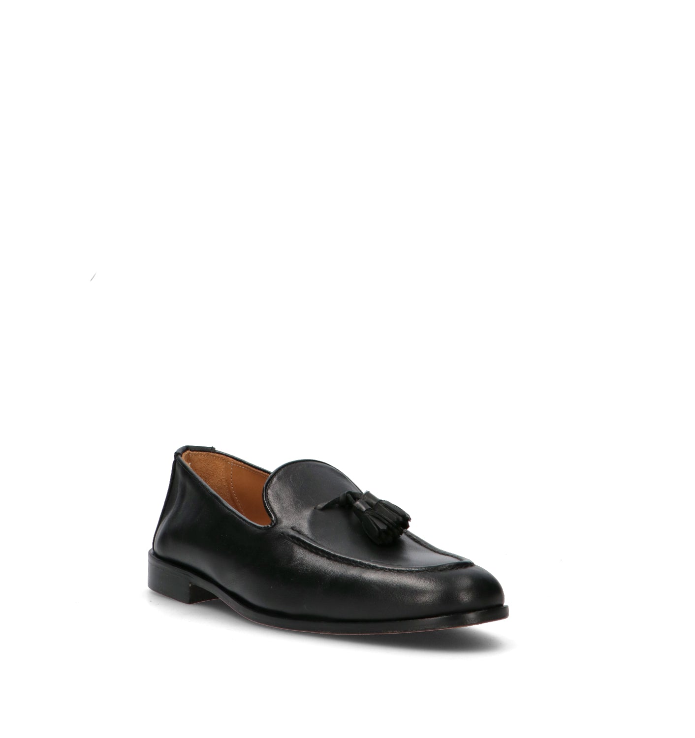 LORENZO TERRA Mocassino uomo nero in pelle