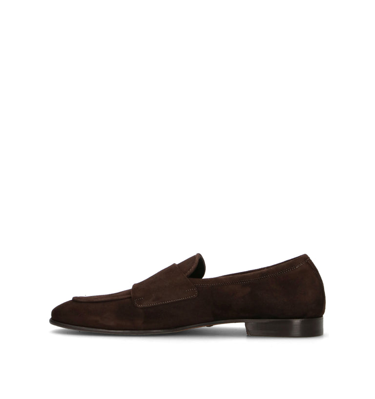 LORENZO TERRA Mocassino uomo testa di moro in suede