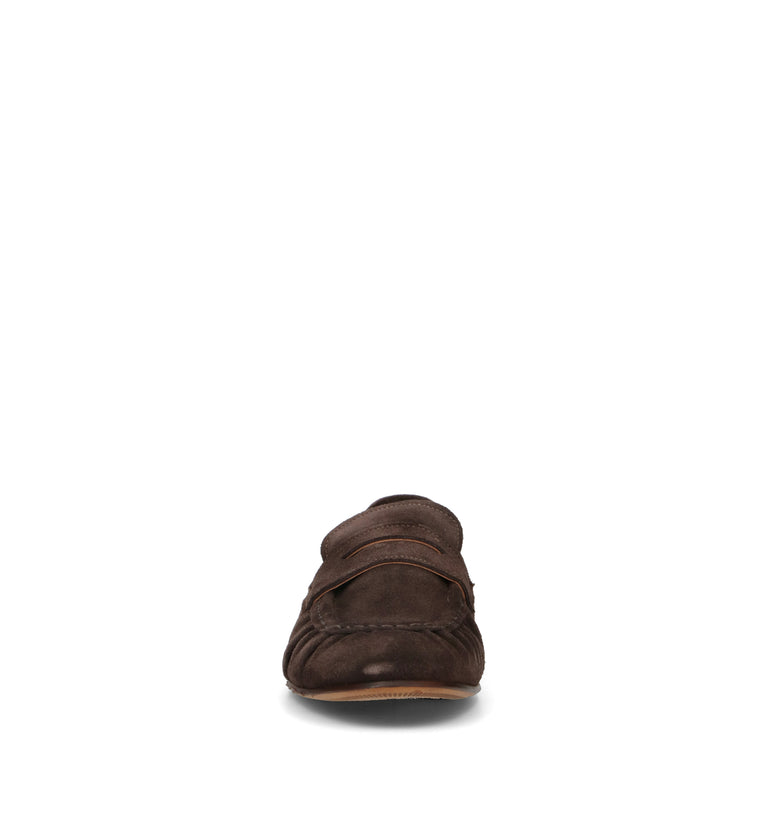LORENZO TERRA Mocassino uomo testa di moro in suede