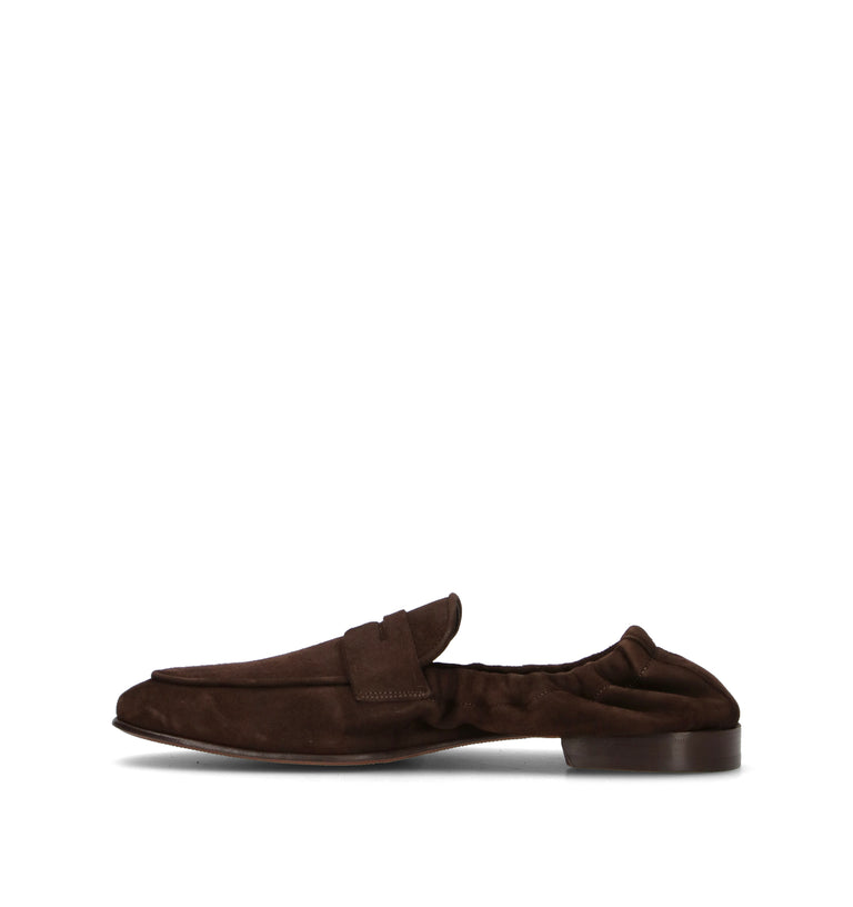 LORENZO TERRA Mocassino uomo testa di moro in suede