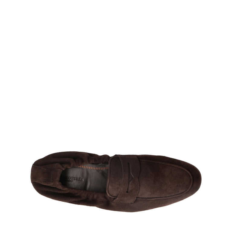 LORENZO TERRA Mocassino uomo testa di moro in suede