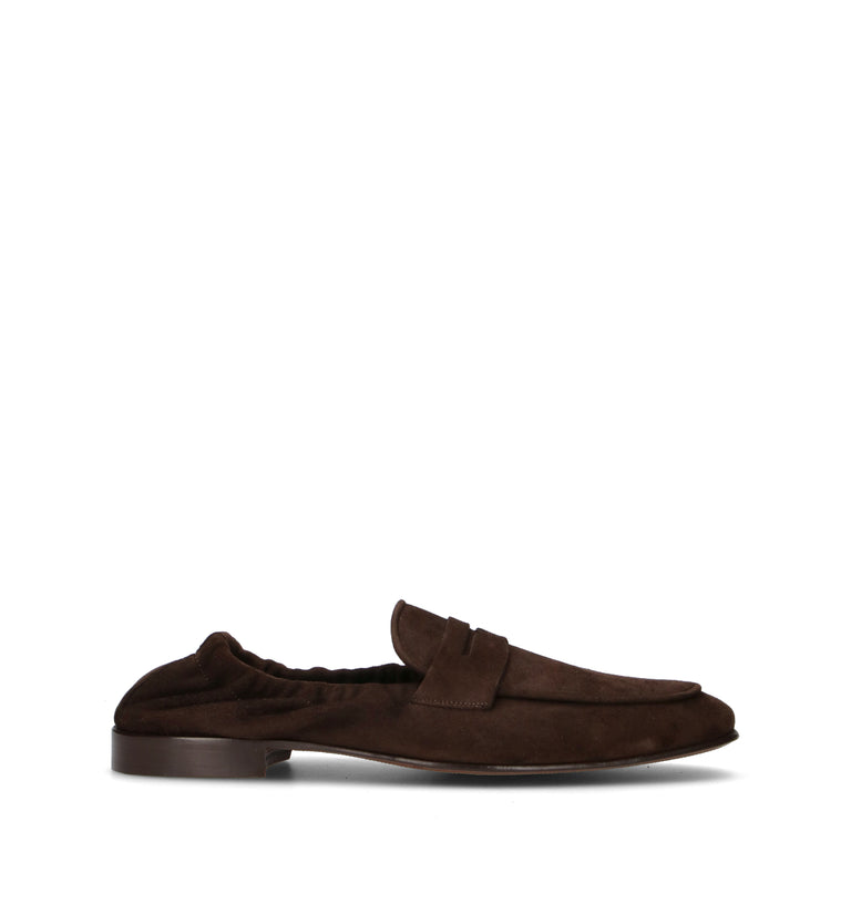 LORENZO TERRA Mocassino uomo testa di moro in suede