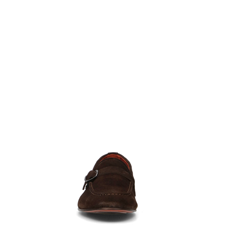 LORENZO TERRA Mocassino uomo marrone in suede