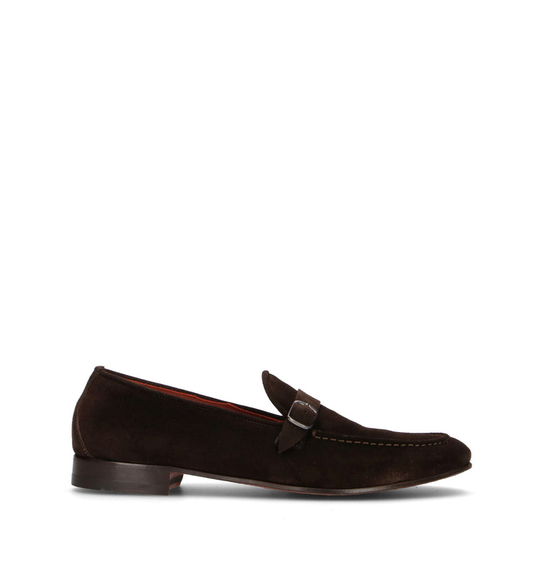 LORENZO TERRA Mocassino uomo marrone in suede