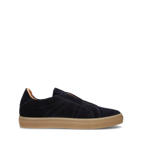 LORENZO TERRA Sneaker uomo blu in suede