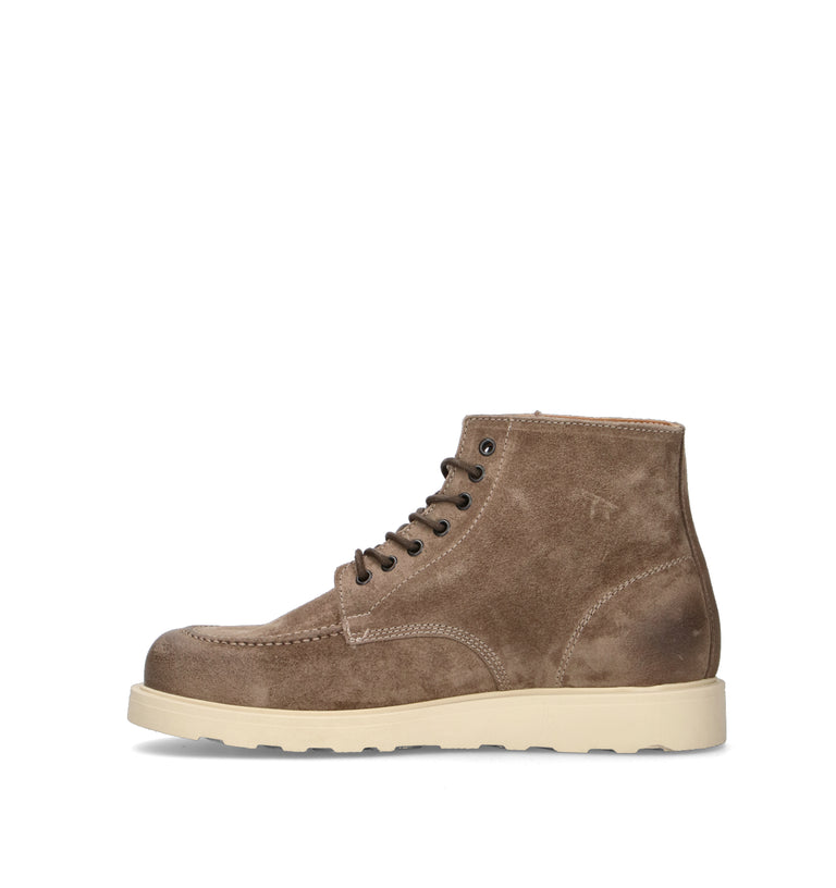 LORENZO TERRA Polacco uomo taupe in suede