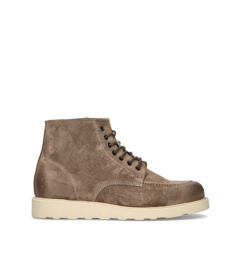 LORENZO TERRA Polacco uomo taupe in suede