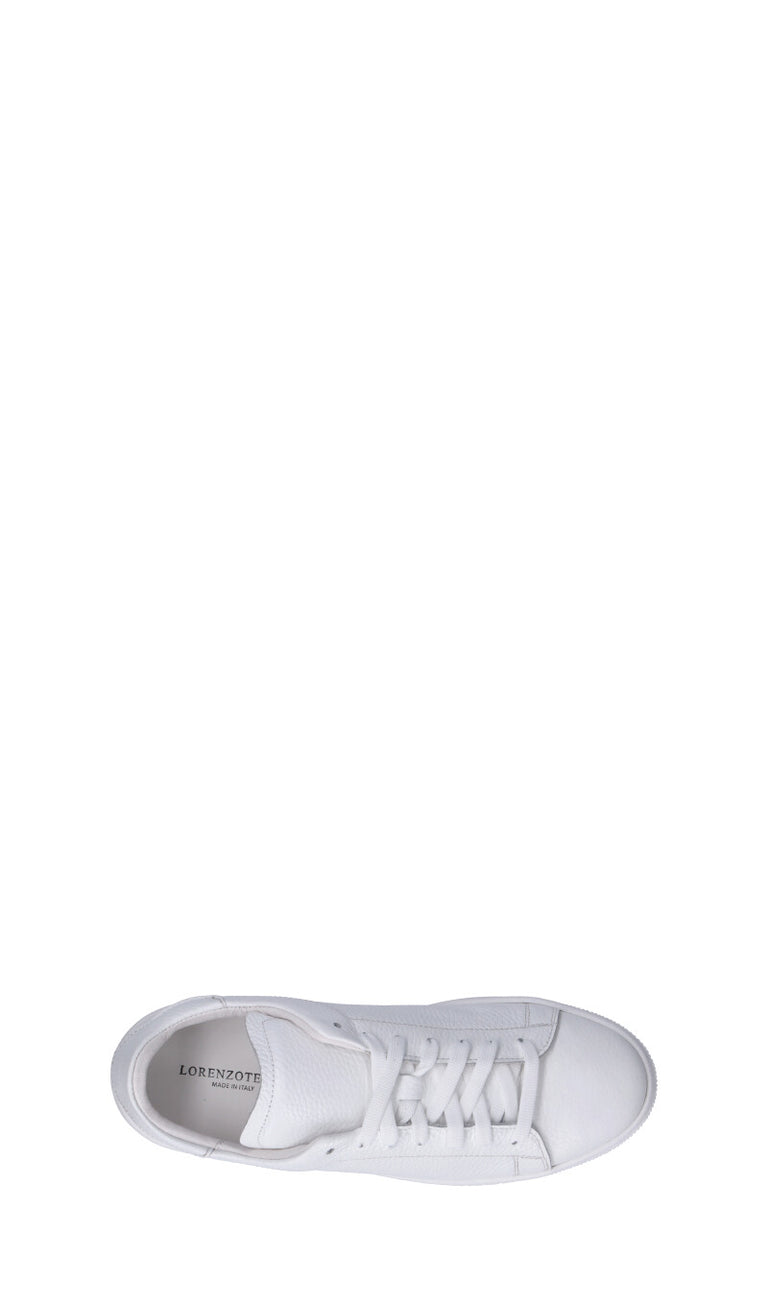 LORENZO TERRA Sneaker uomo bianca/verde in pelle