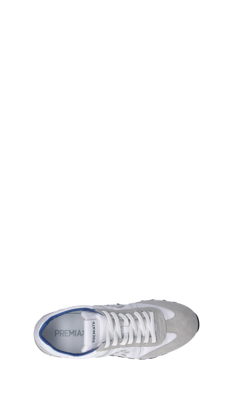 PREMIATA Sneaker uomo bianca/blu in suede