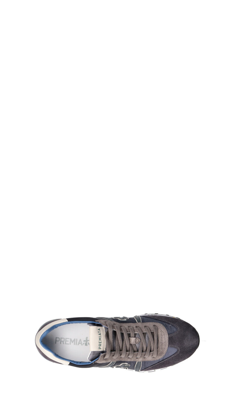 PREMIATA Sneaker uomo blu/testa di moro in pelle