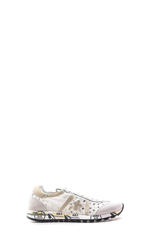 PREMIATA LUCY-D Sneaker donna bianca in pelle e tessuto