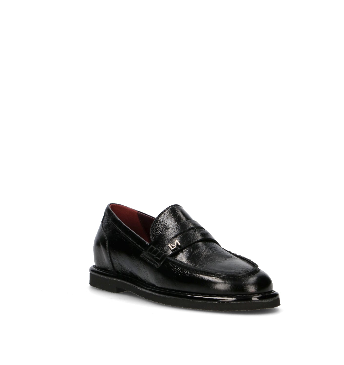 LORENZO MARI Mocassino donna nero in pelle