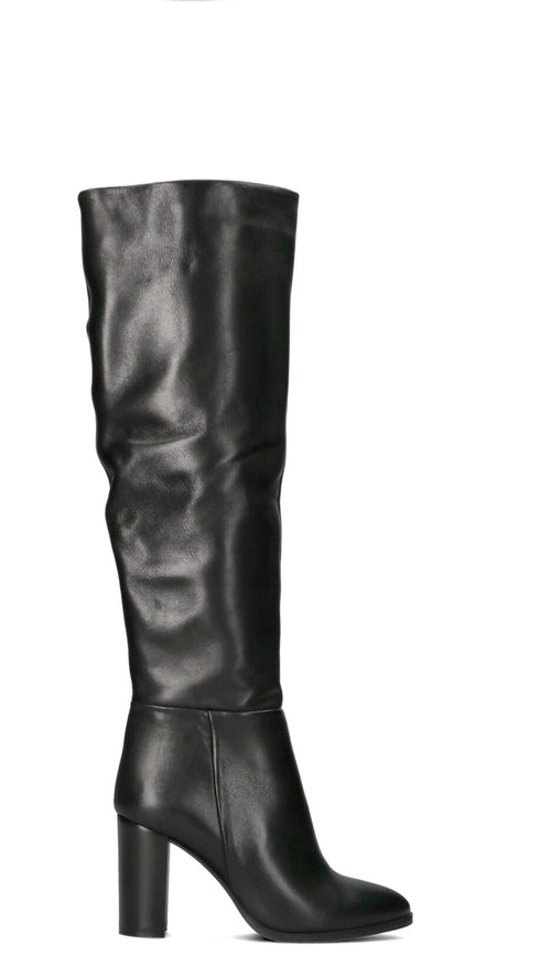 PHIL MELVIS Stivale donna nero in pelle