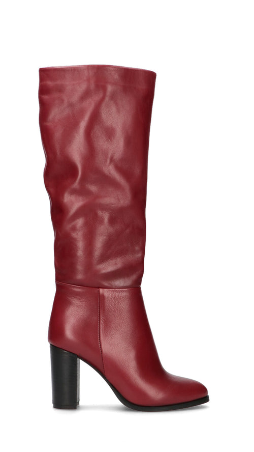 PHIL MELVIS Stivale donna rosso in pelle