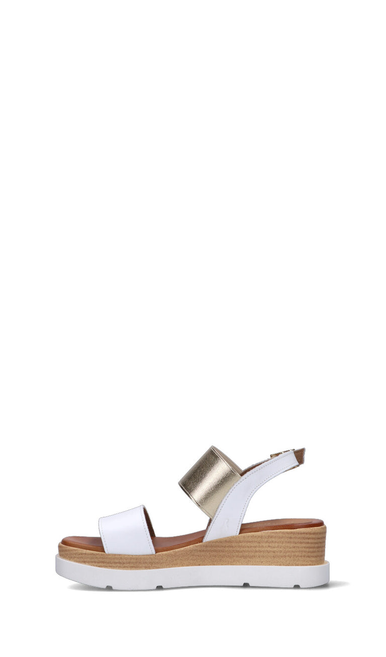 MEZZETINTE Sandalo donna bianco in pelle