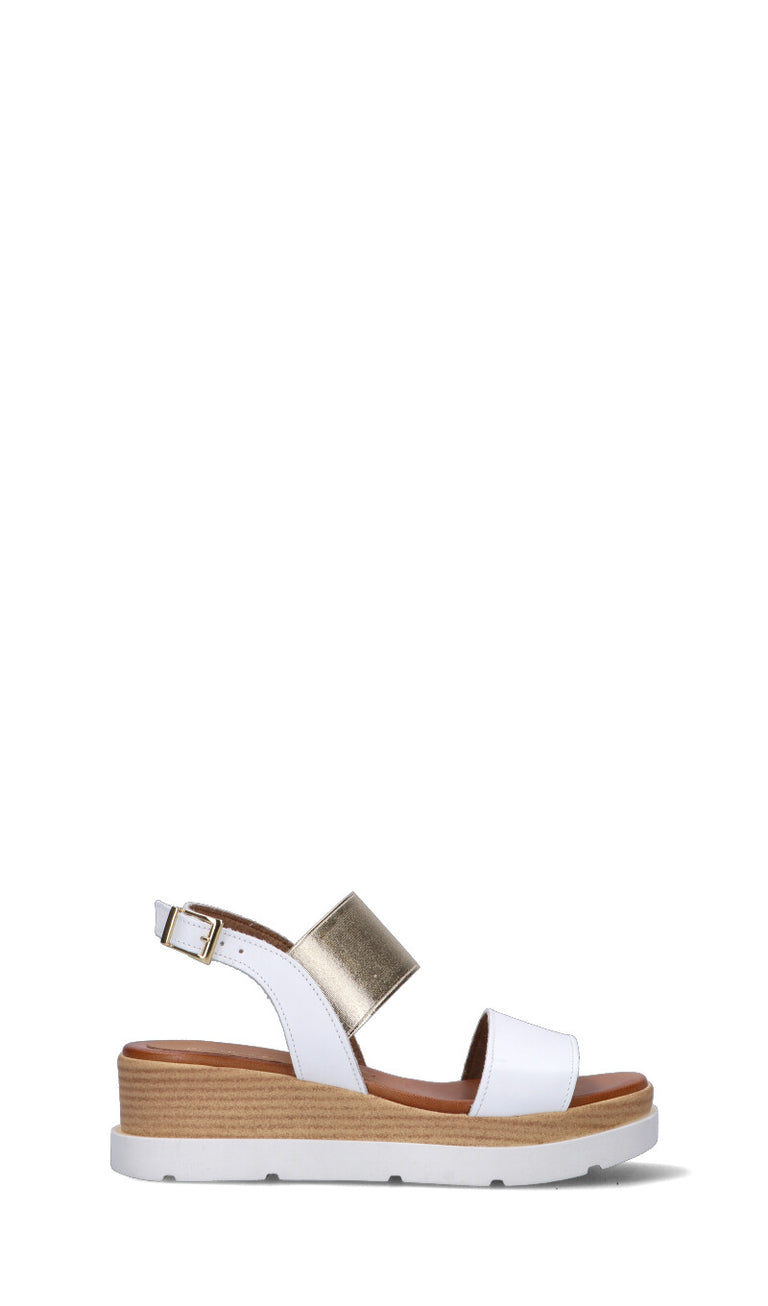 MEZZETINTE Sandalo donna bianco in pelle