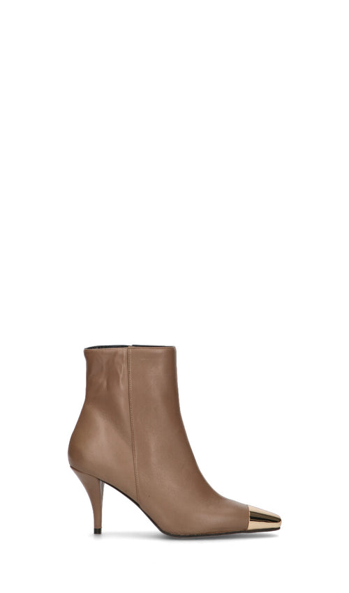 GIANMARCO F Tronchetto donna marrone in pelle