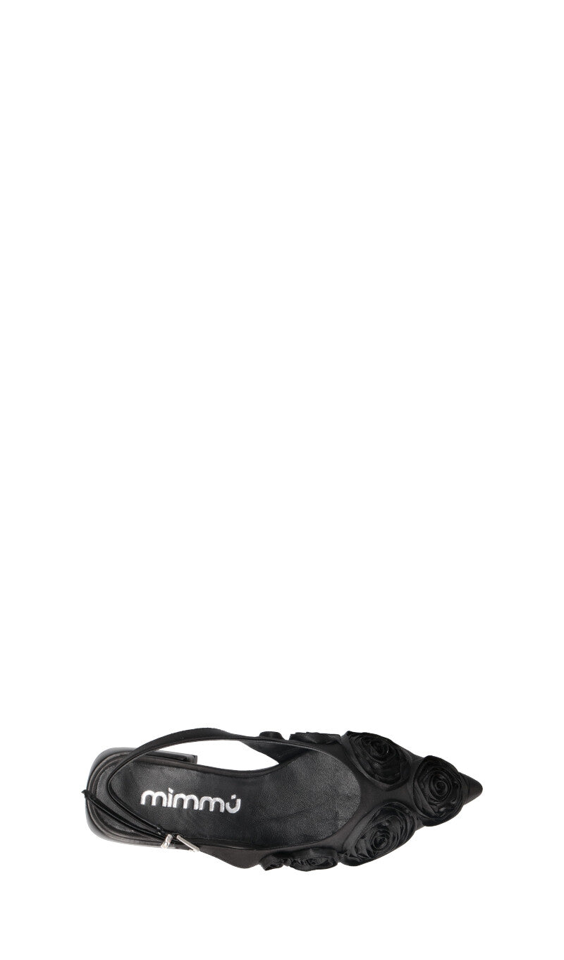 MIMMU' Slingback donna nera in materiale sintetico. Un tocco di eleganza romantica per ogni look: la