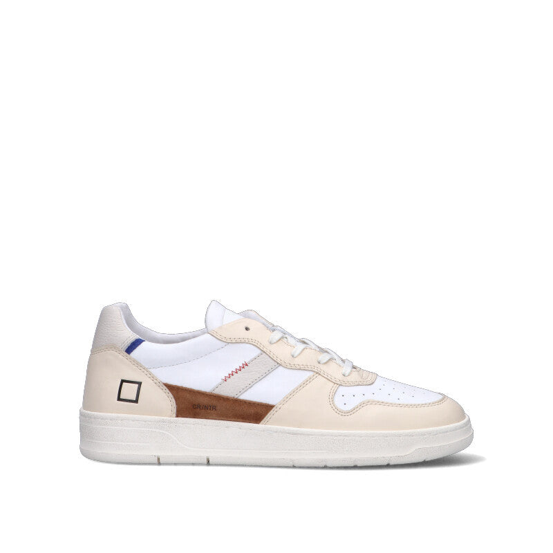 D.A.T.E. Sneaker uomo bianca/panna in pelle