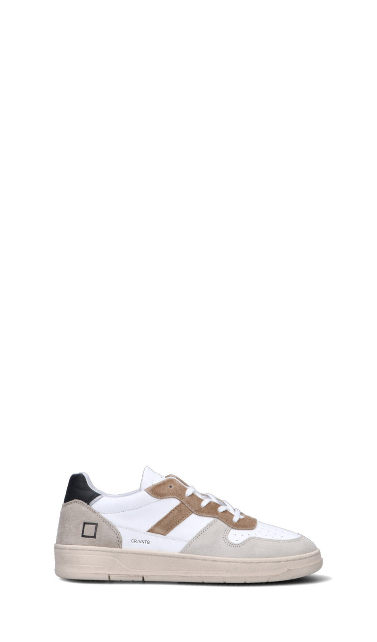 D.A.T.E. Sneaker uomo bianca/nera/grigia chiara in pelle