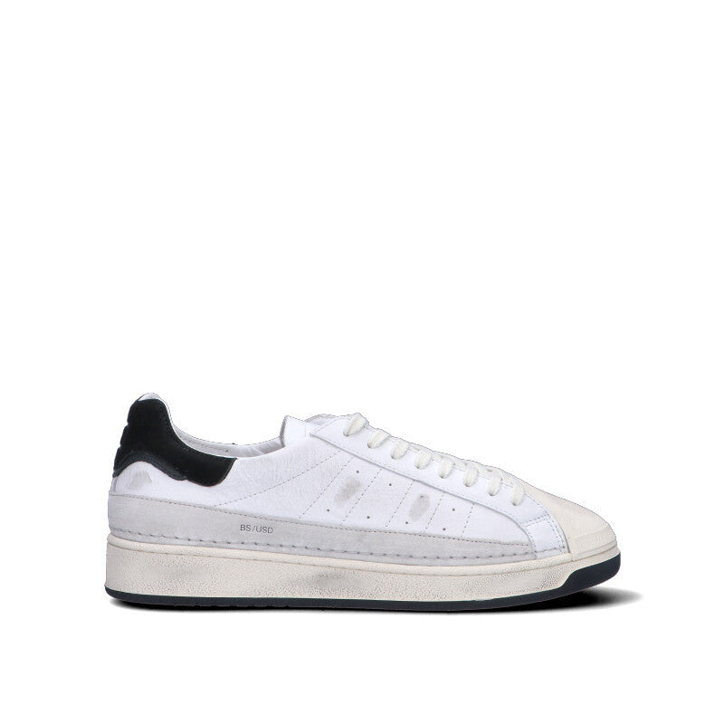 D.A.T.E. - BASE Sneaker donna bianca/nera in pelle