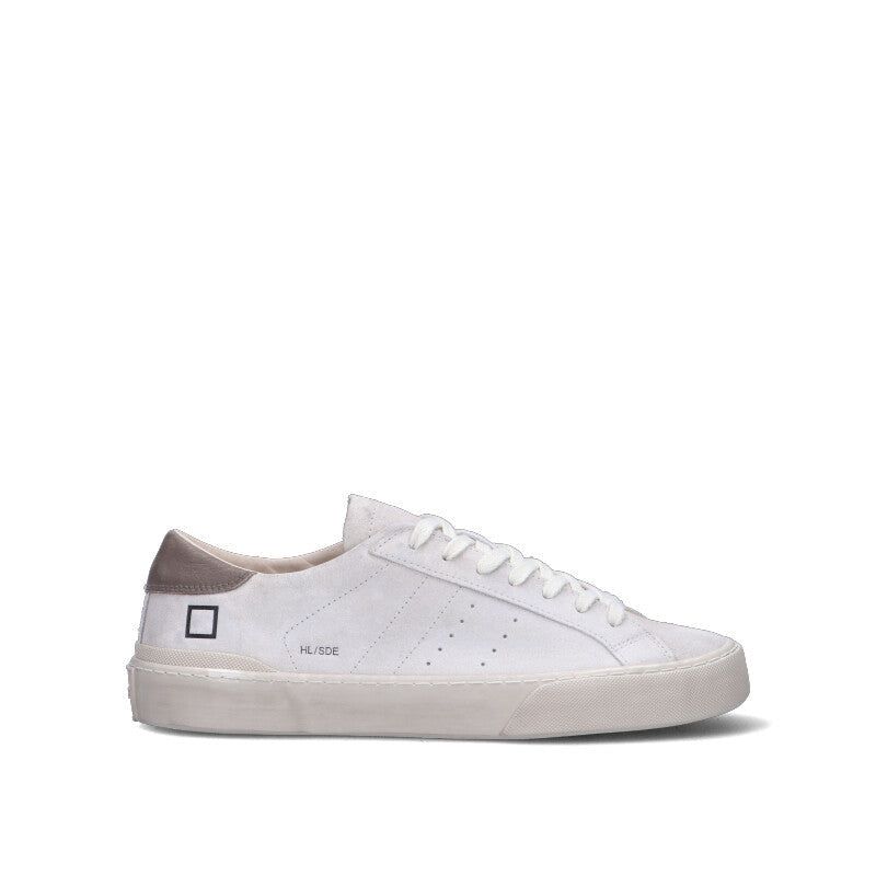 D.A.T.E. - HILL LOW Sneaker uomo bianca in suede