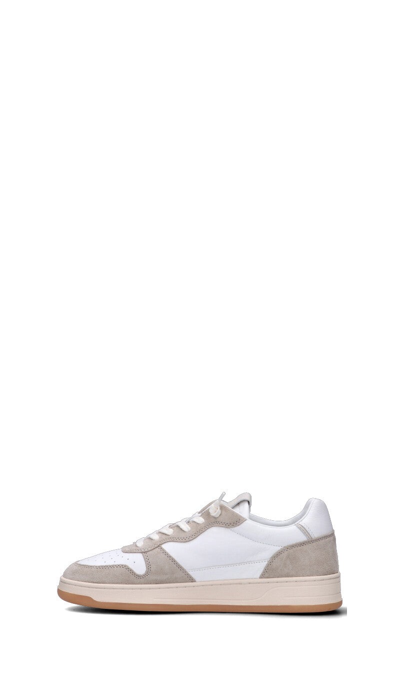 D.A.T.E. COURT 2.0 VINTAGE CALF Sneaker uomo bianca/beige in pelle