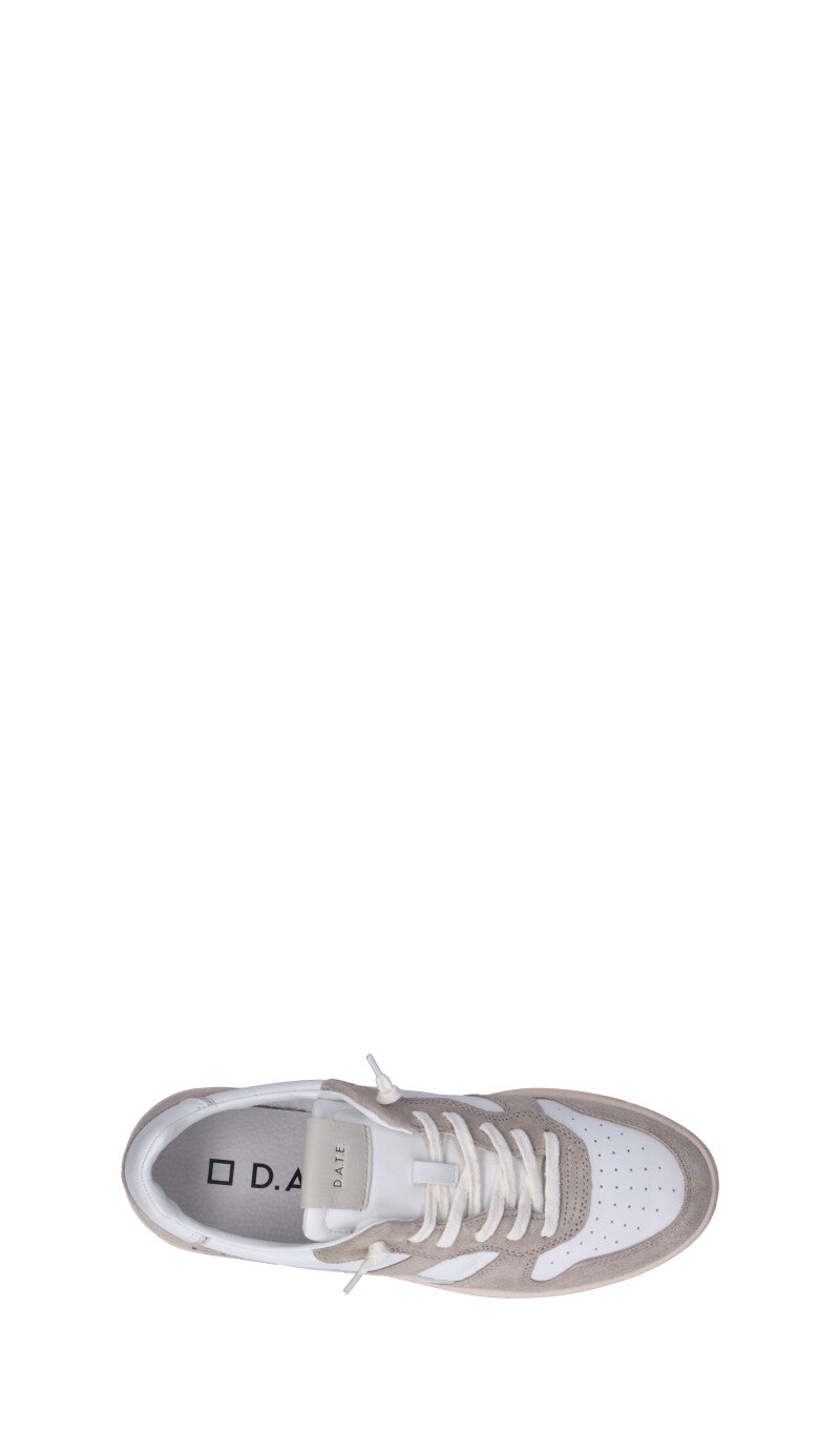 D.A.T.E. COURT 2.0 VINTAGE CALF Sneaker uomo bianca/beige in pelle