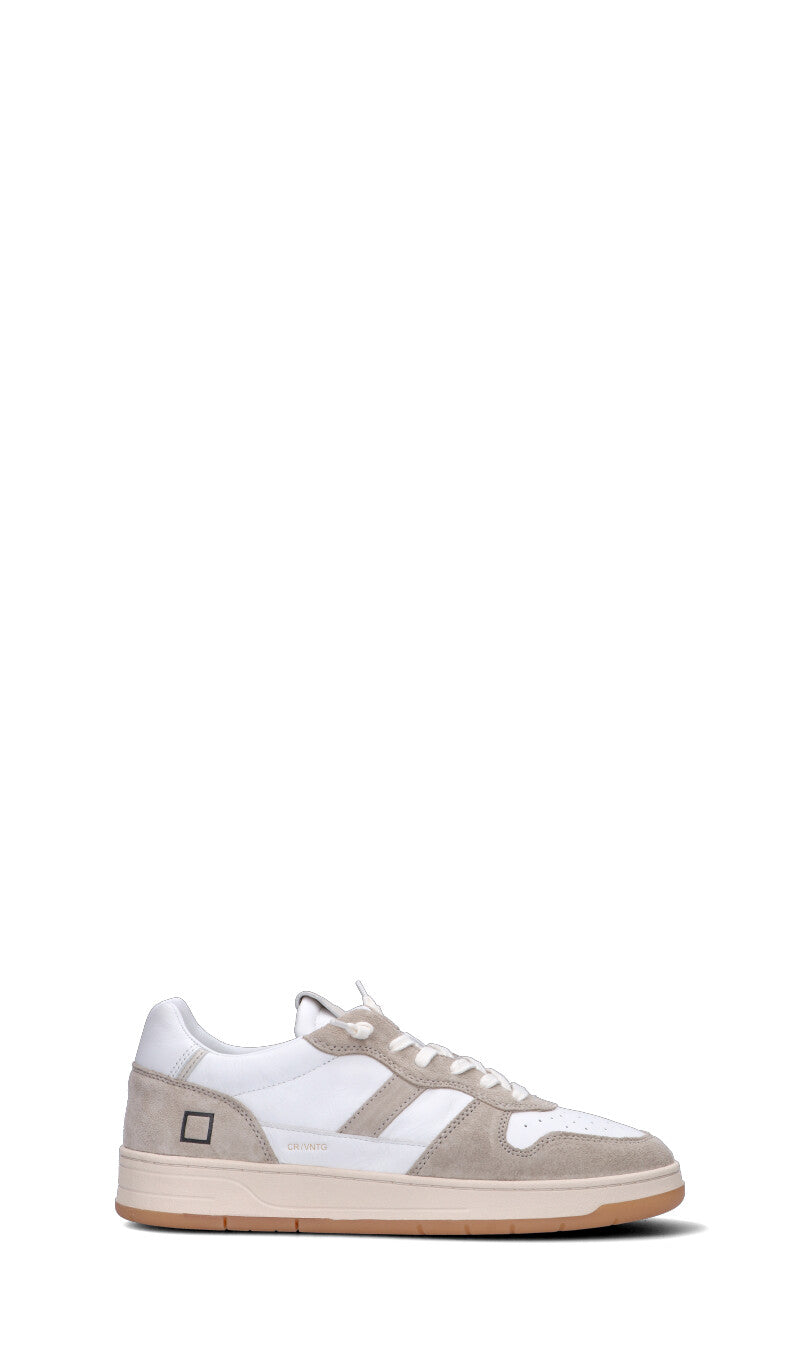 D.A.T.E. COURT 2.0 VINTAGE CALF Sneaker uomo bianca/beige in pelle
