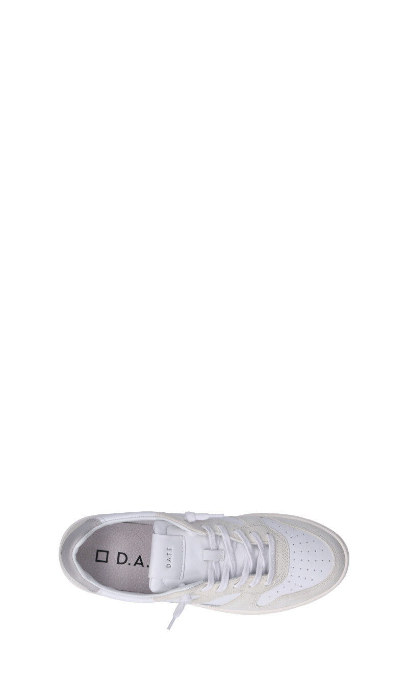 D.A.T.E. COURT 2.0 VINTAGE CALF Sneaker uomo bianca in pelle