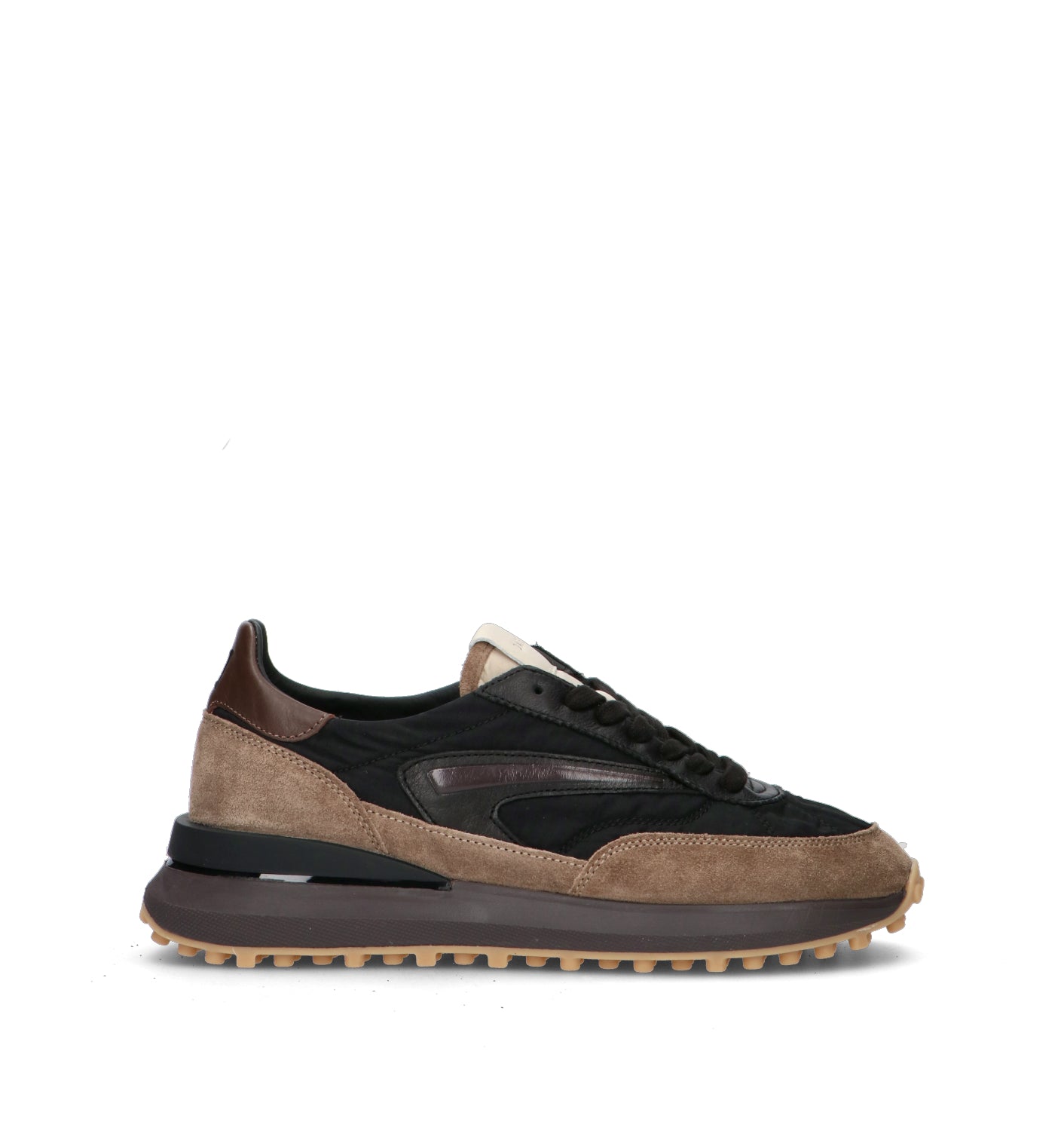 D.A.T.E. Sneaker uomo nera/marrone