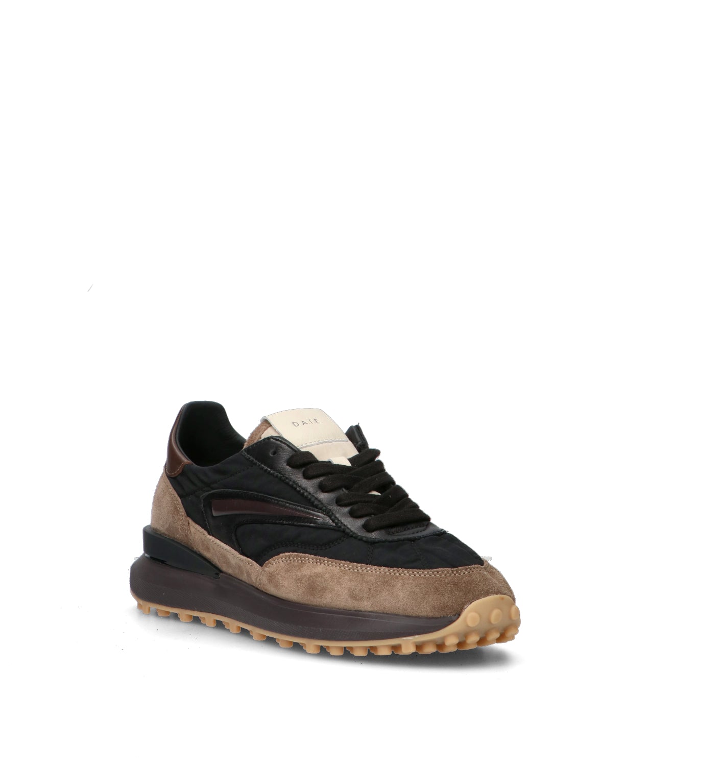 D.A.T.E. Sneaker uomo nera/marrone