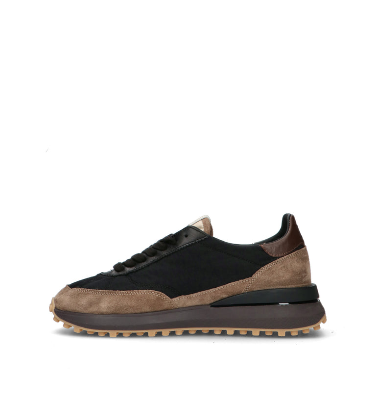 D.A.T.E. Sneaker uomo nera/marrone