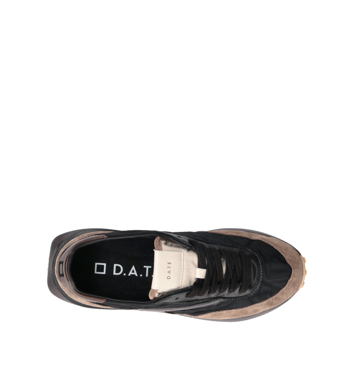 D.A.T.E. Sneaker uomo nera/marrone