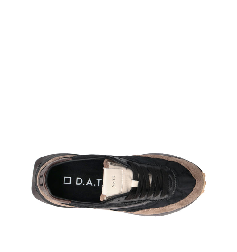 D.A.T.E. Sneaker uomo nera/marrone