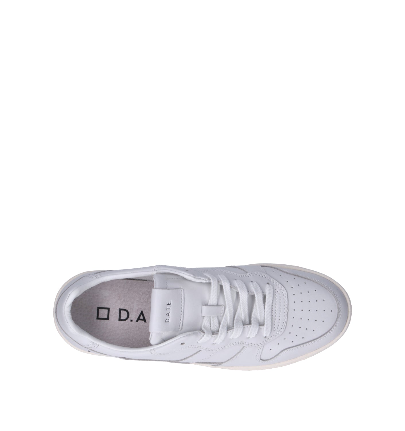 D.A.T.E. Sneaker uomo bianca in pelle