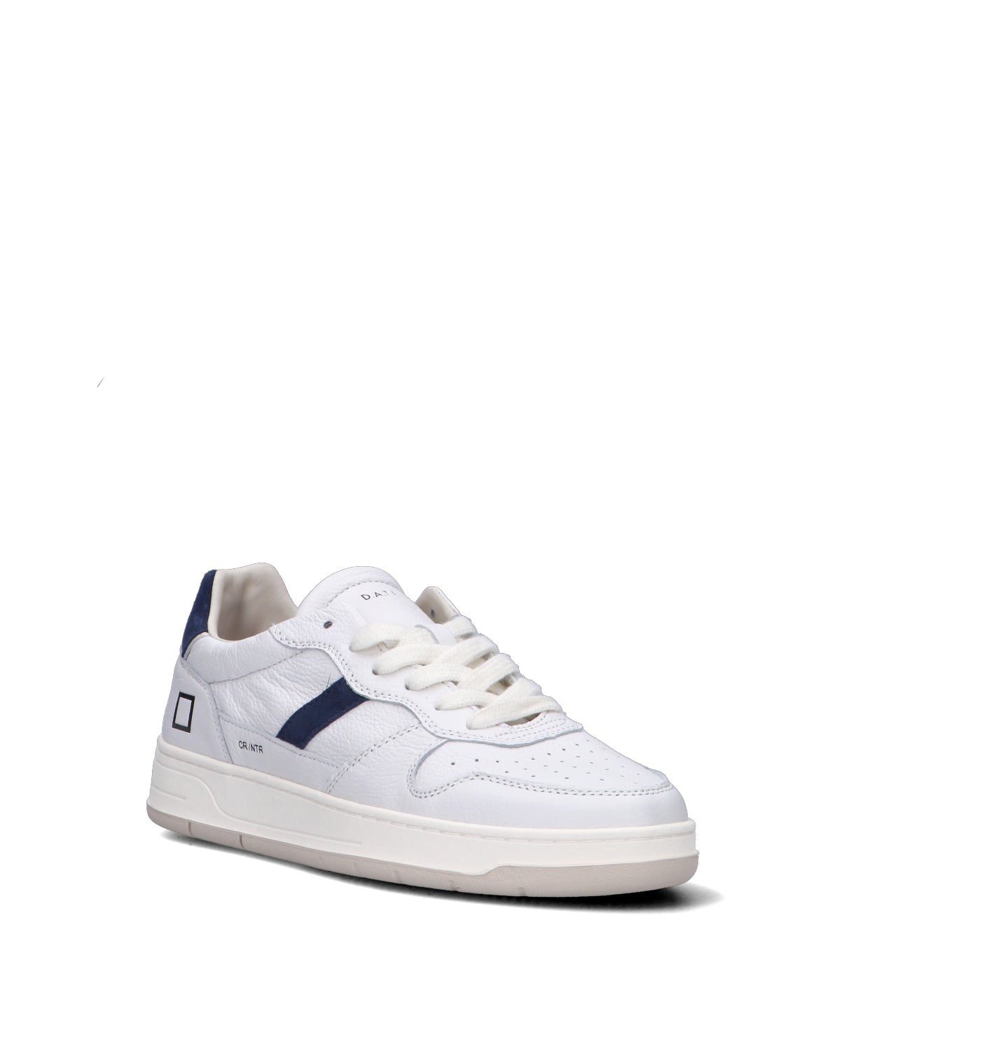 D.A.T.E. Sneaker uomo bianca/blu in pelle